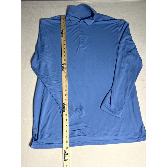 IBKUL Mens Blue Long Sleeve Polo Shirt Size Large - Picture 5 of 5
